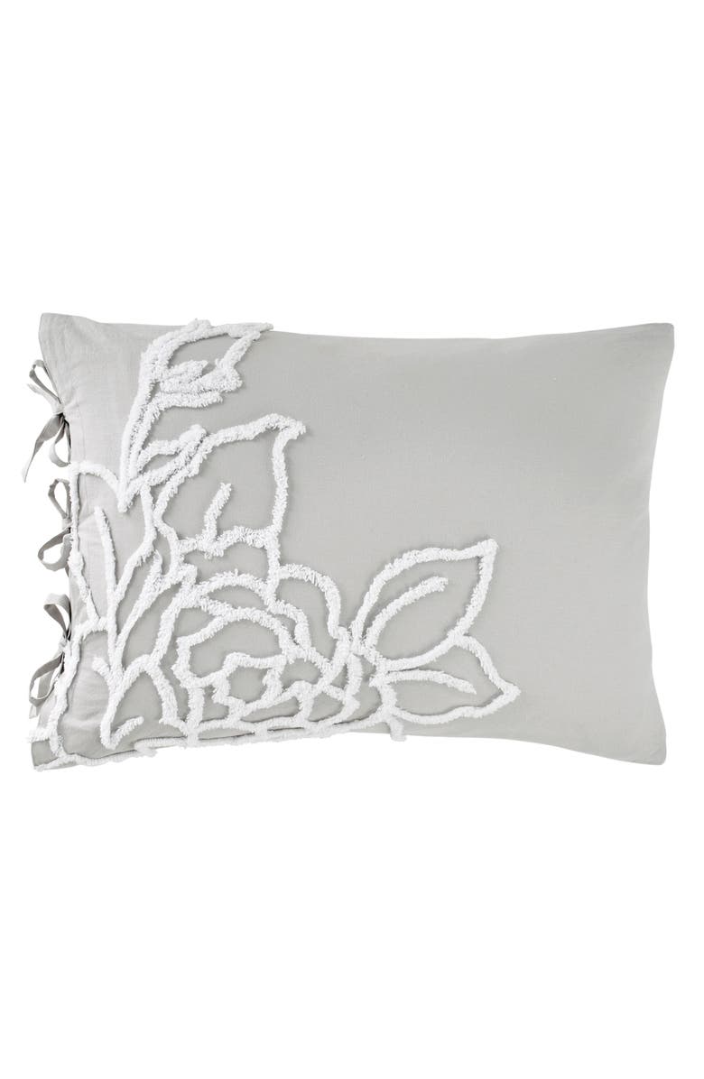 Peri Home Chenille Rose Duvet Cover & Shams Set, Alternate, color, Grey