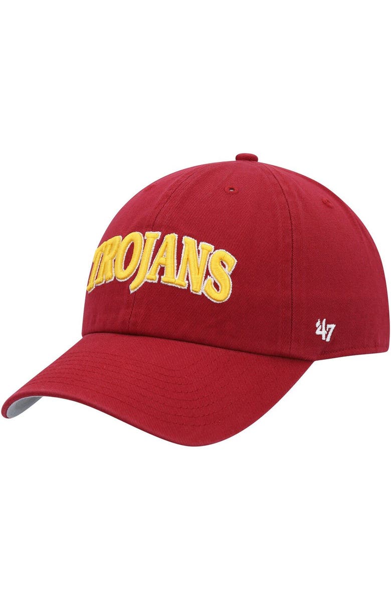 '47 Men's '47 Cardinal USC Trojans Archie Script Clean Up Adjustable Hat, Main, color, 