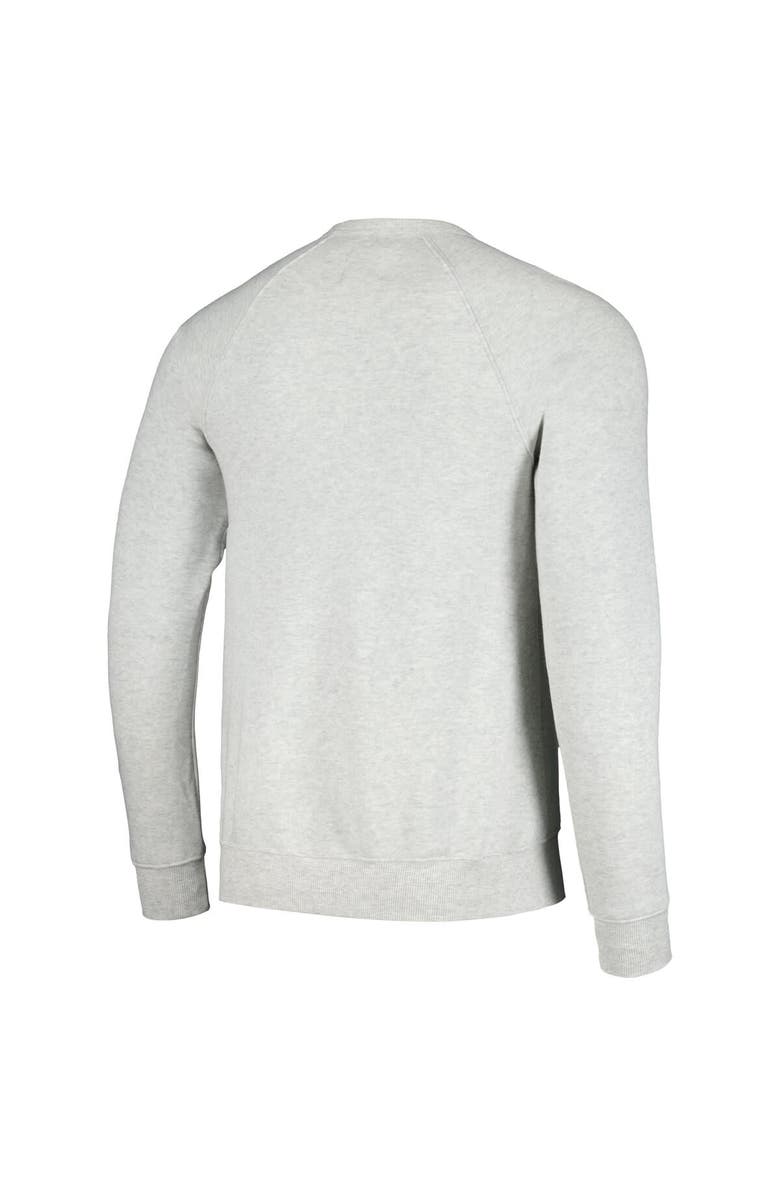 HOMEFIELD Men's Homefield Heather Gray Michigan Wolverines Champions of the West Crew Neck Tri-Blend Pullover Sweatshirt, Alternate, color,