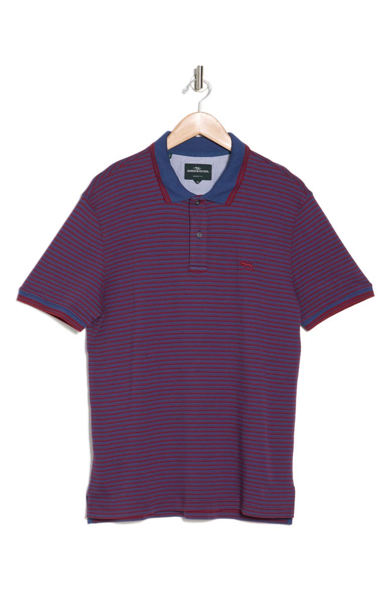 Rodd & Gunn Pine Hill Stripe Polo, Alternate, color, Burgundy Multi