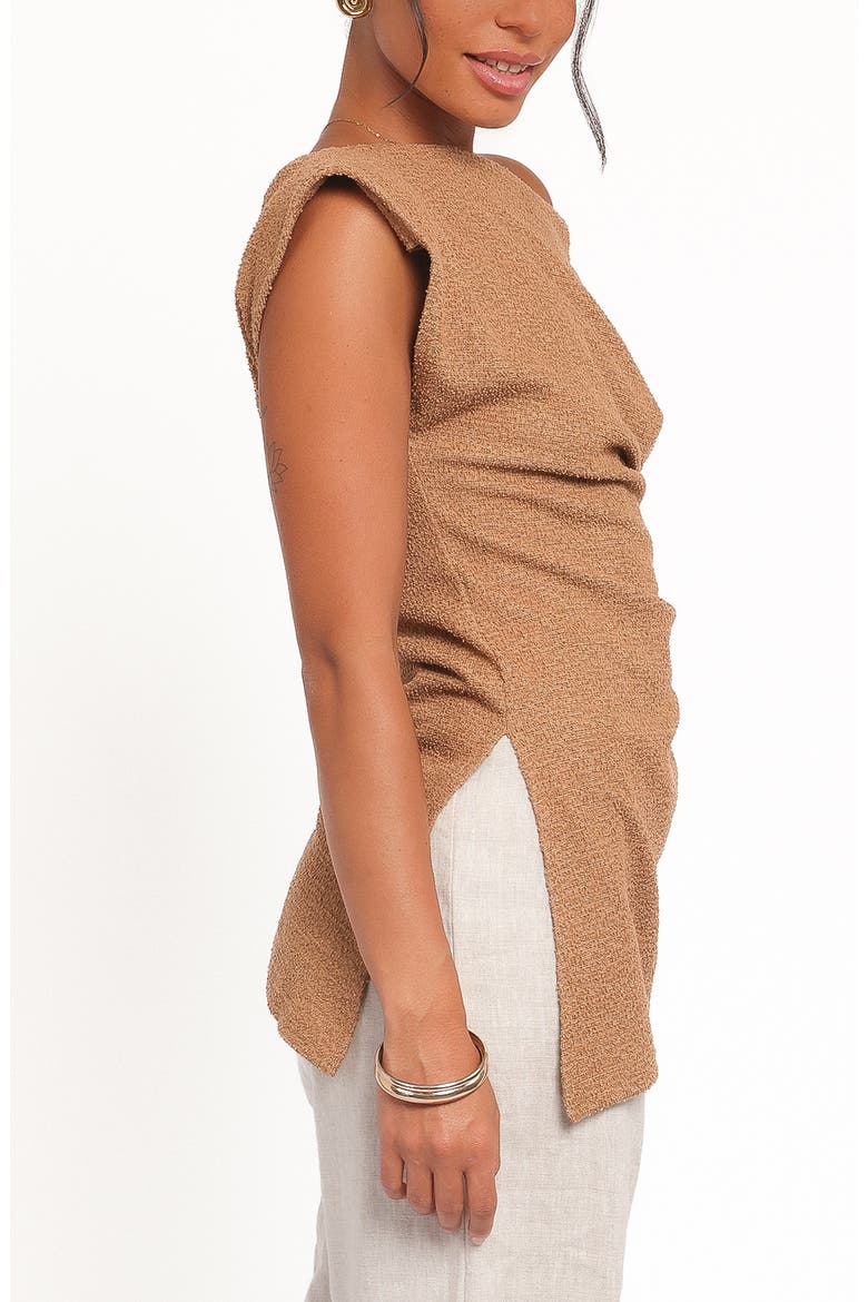 Selma One Shoulder Knit Top, Alternate, color, BROWN