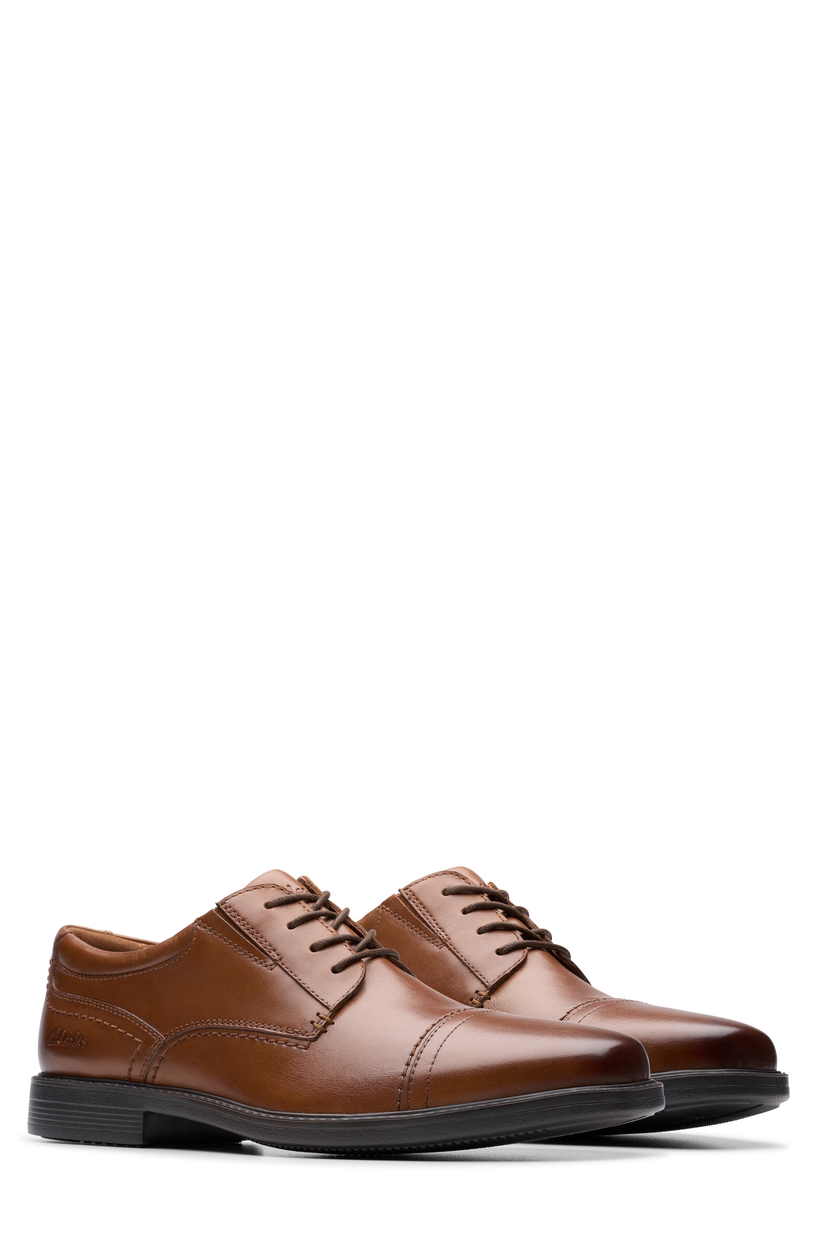 Clarks<sup>®</sup> Dresslite Cap Toe Derby, Alternate, color, Tan Leather