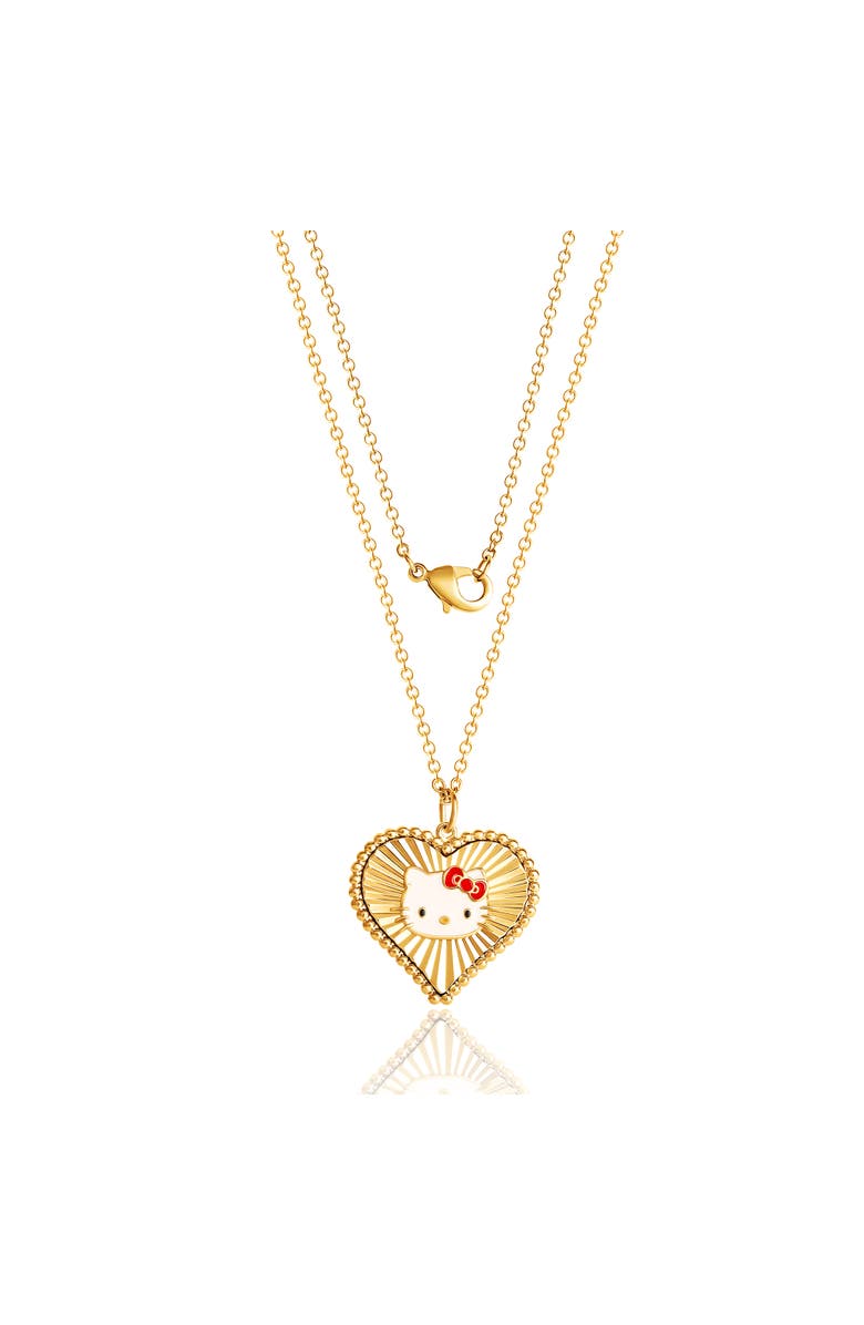 Hello Kitty Starburst Heart Pendant Necklace, 18'', Alternate, color, 