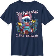 Lilo & Stitch Boy's Lilo & Stitch Dear Santa, I Can Explain Graphic T-Shirt