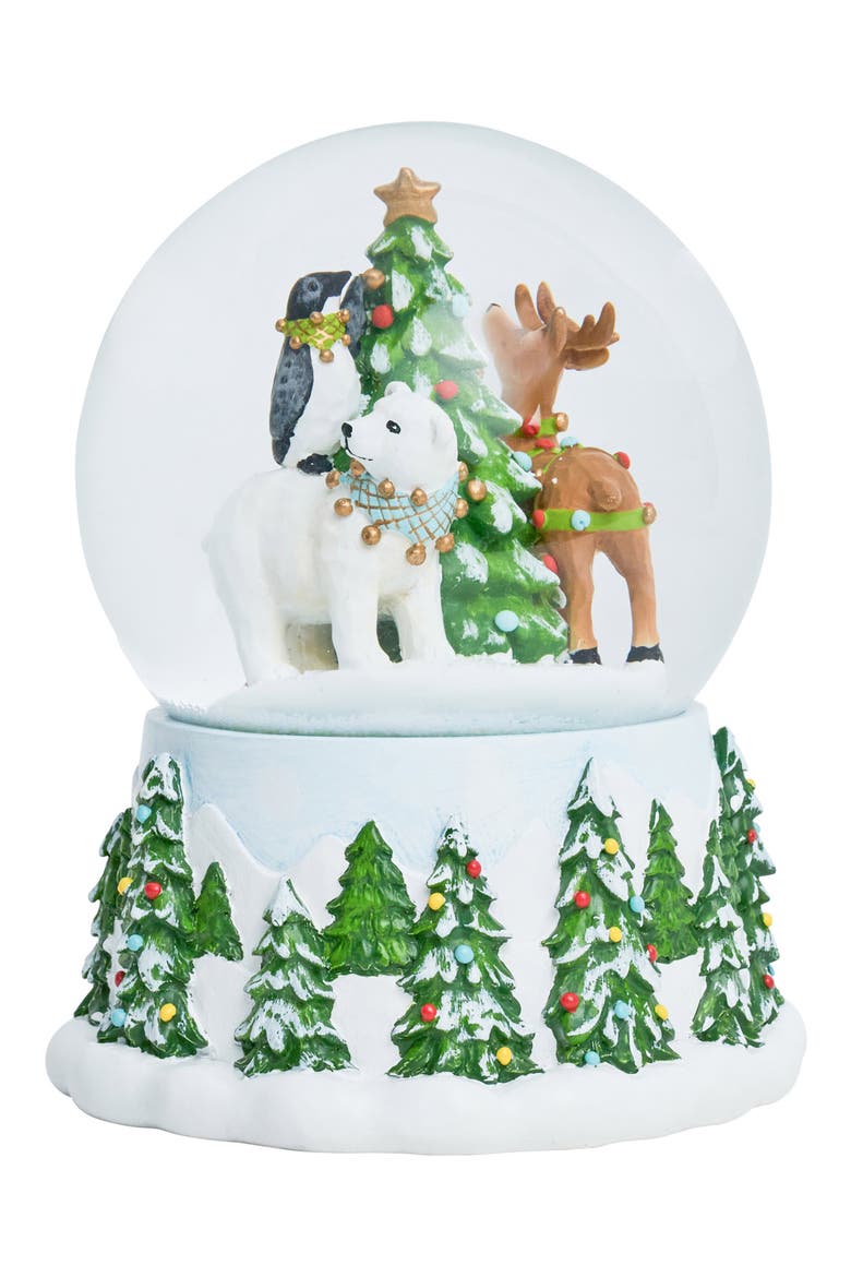 Berry & Thread North Pole Animals Christmas Snow Globe, Alternate, color, MULTI