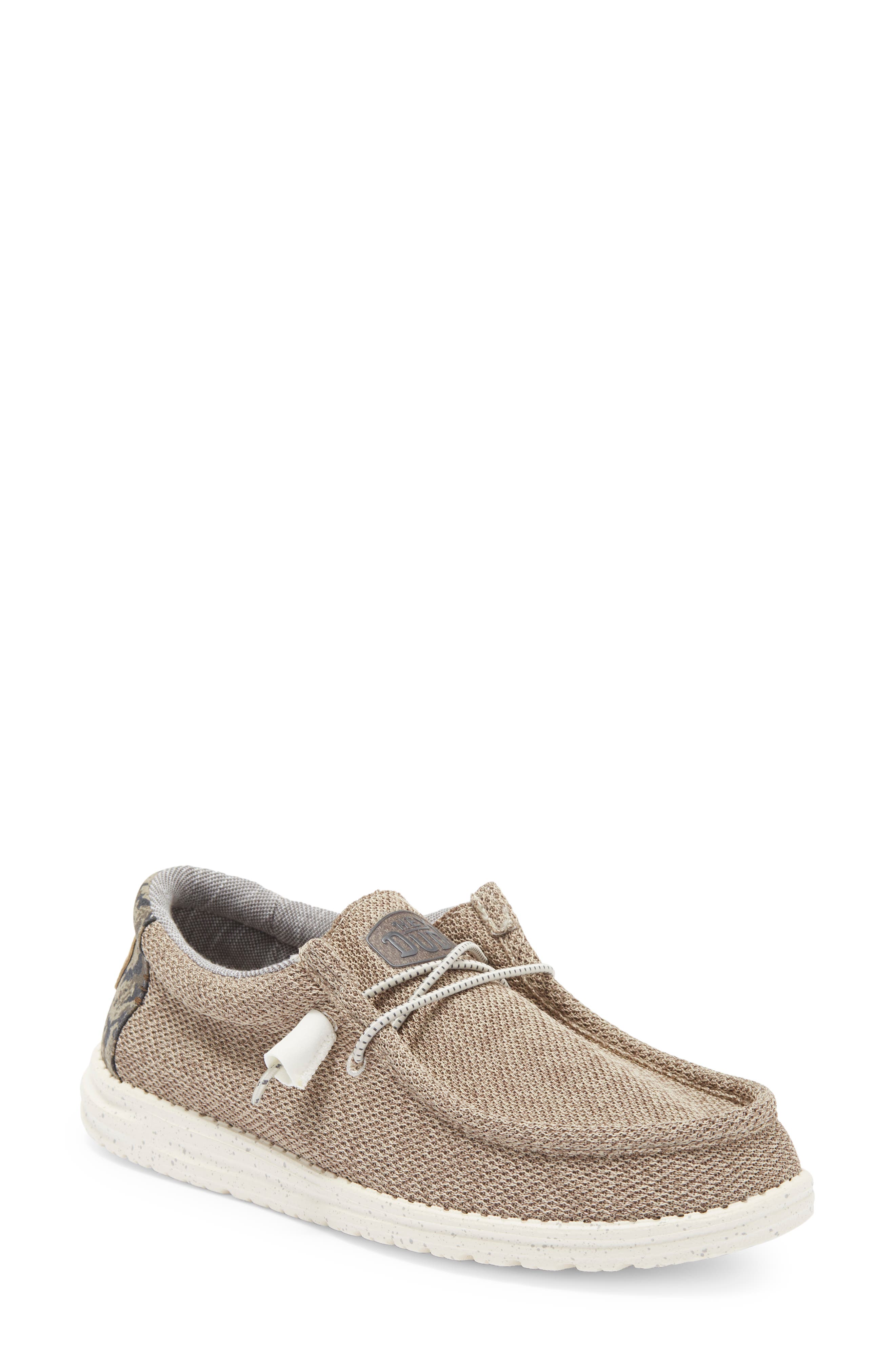 Hey Dude Wally Stretch Canvas Slip-On Sneaker, Main, color, Dune Camo