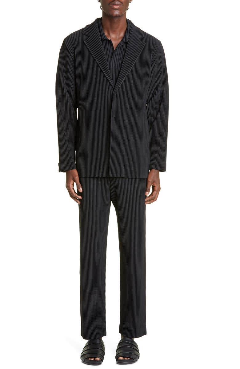 Homme Plissé Issey Miyake Men's Basics Pleated Blazer, Alternate, color, 