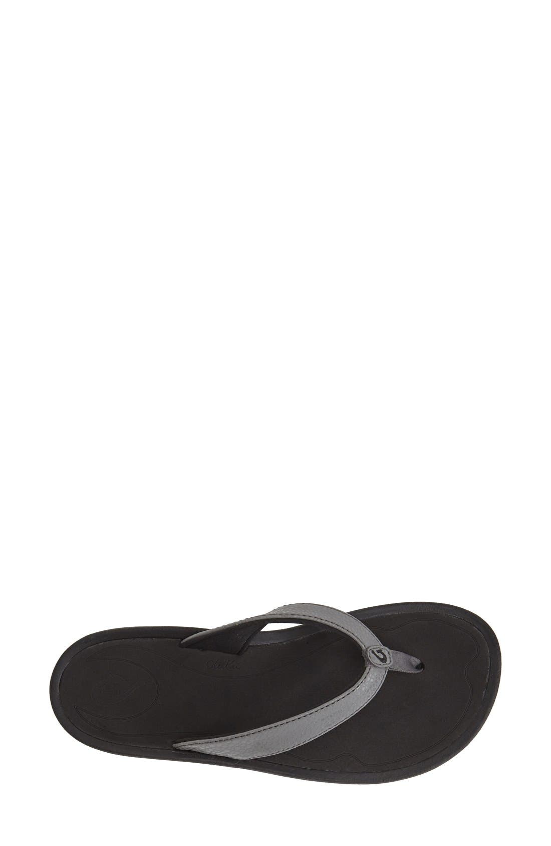 Kulapa Kai Flip Flop, Alternate, color, CHARCOAL/ BLACK