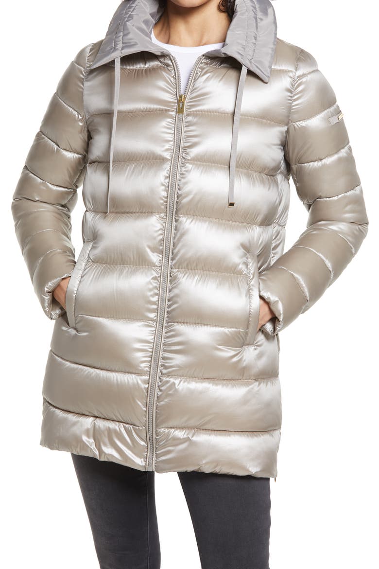 Packable Water Repellent Puffer Jacket, Main, color, MOONSTONE