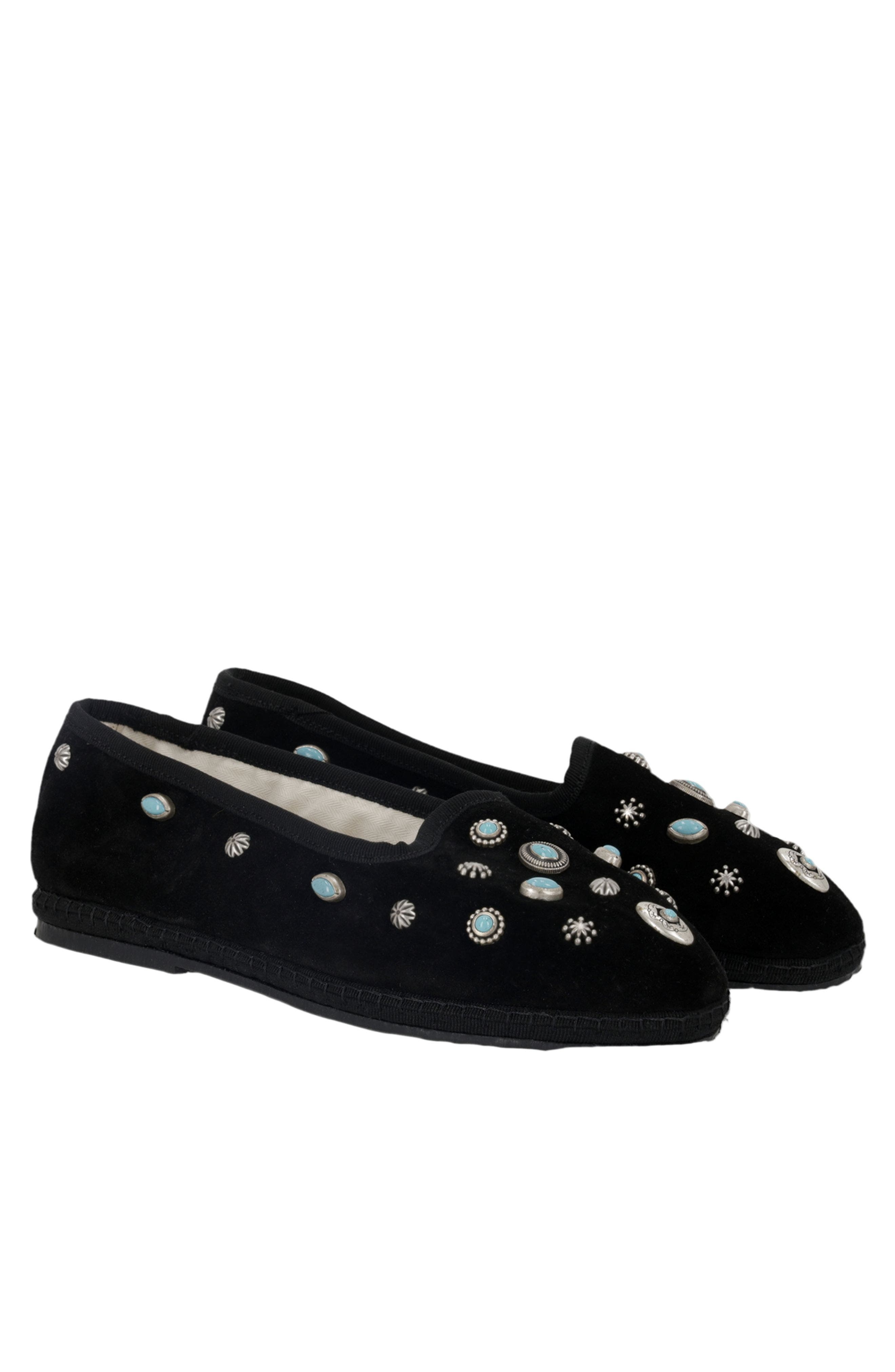 Fortela Frutate Friulane Suede Leather Studs, Alternate, color, Nero