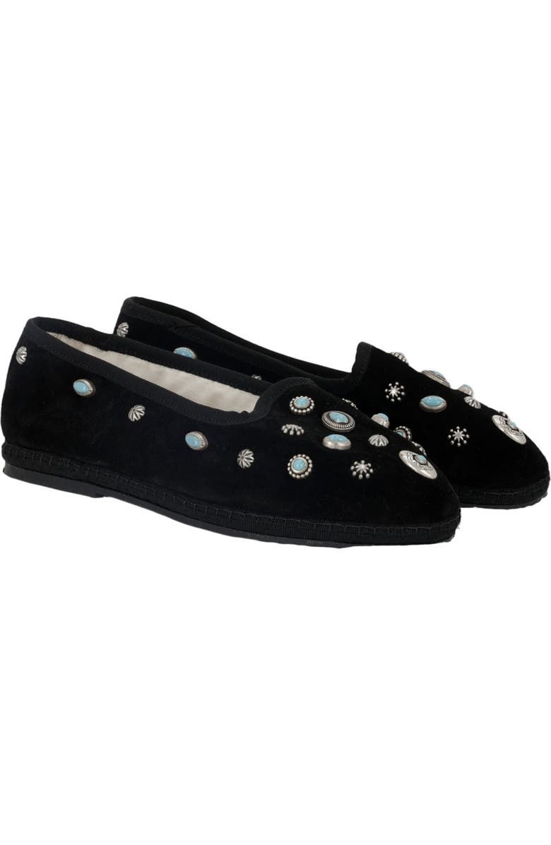 Fortela Frutate Friulane Suede Leather Studs, Alternate, color, Nero
