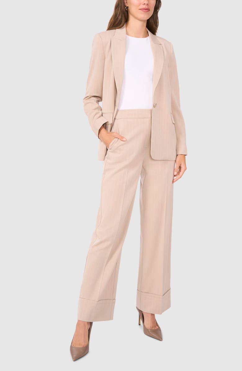 Halogen<sup>®</sup> Relaxed Pinstripe Blazer, Alternate, color, Taupe