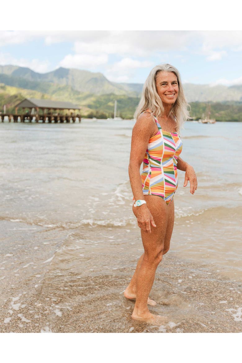 Harbor One-Piece Swimsuit, Alternate, color, Rockpoint