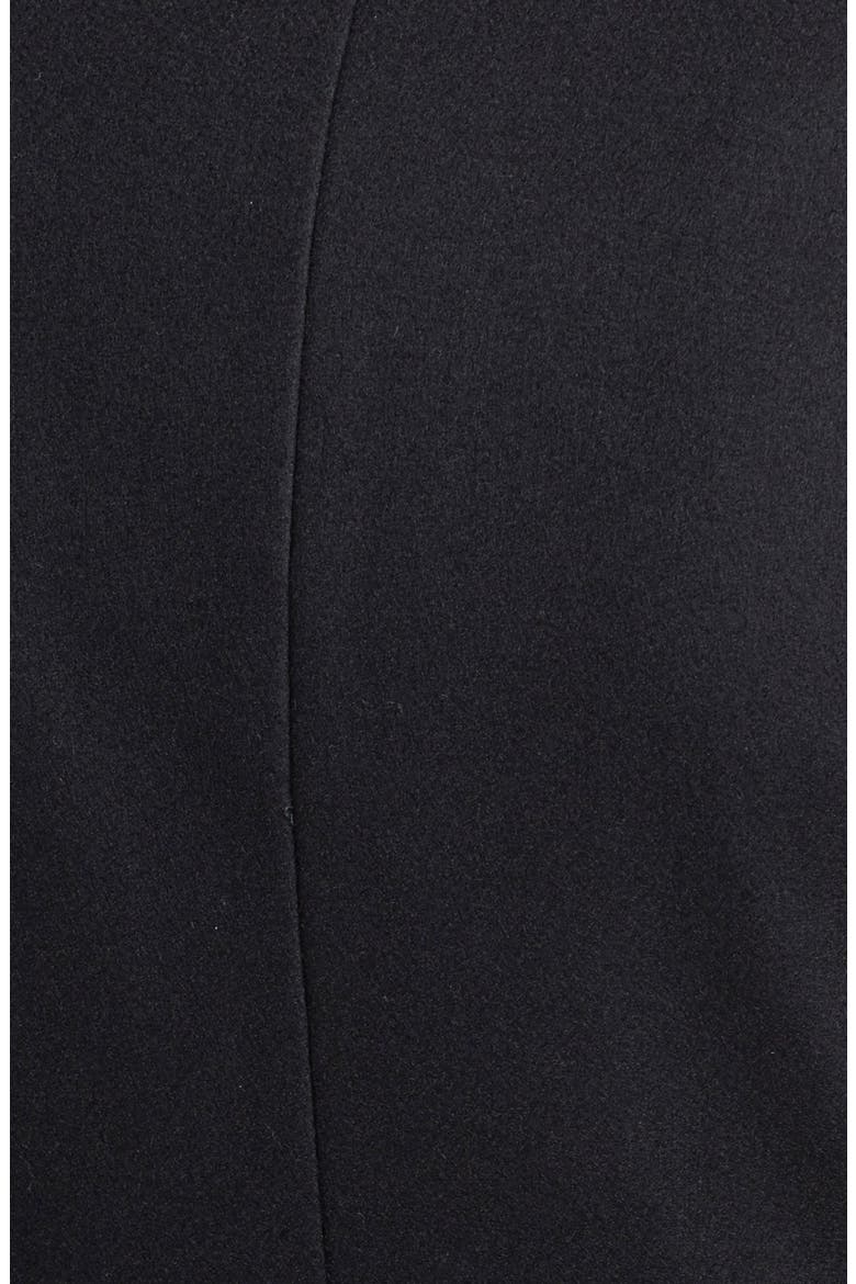 'Nevia' Stand Collar Belted Wrap Coat, Alternate, color, BLACK
