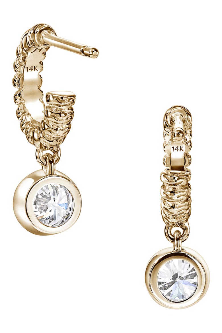 JH Lovestruck 14k Gold Lab Grown Diamond Hoop Earrings, Alternate, color, GOLD