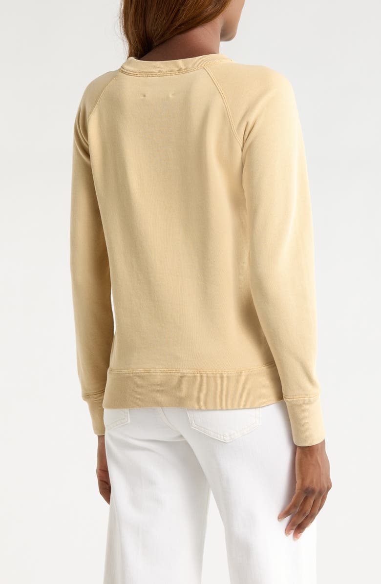 Isabel Marant Étoile Millyny Flocked Logo Fleece Sweatshirt, Alternate, color, Light Ochre