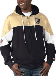 STARTER Men's Starter  Black/Gold Vegas Golden Knights Power Forward Full-Zip Hoodie