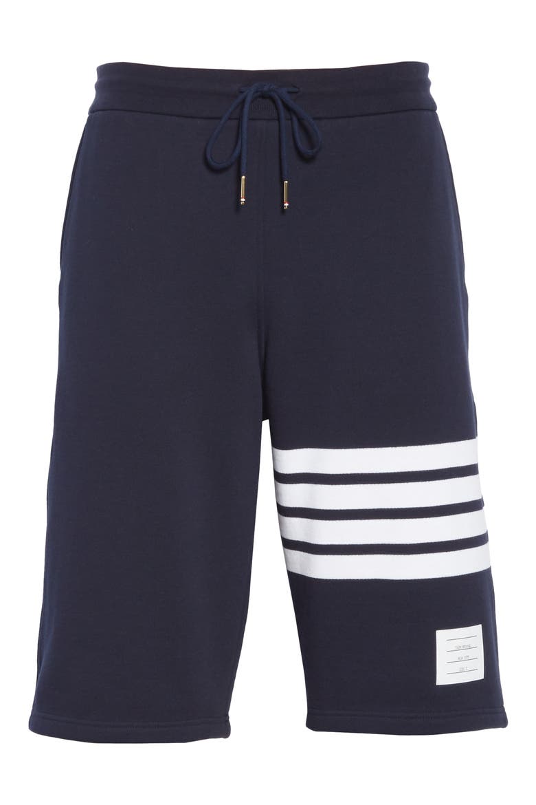 Four Bar Sweat Shorts, Alternate, color, 461 - NAVY