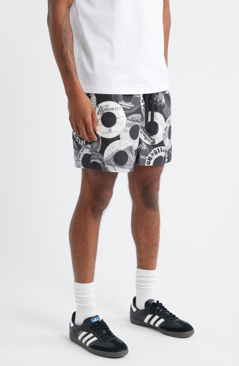 Billionaire Boys Club BB Vinyls Drawstring Knit Shorts, Alternate, color, Black