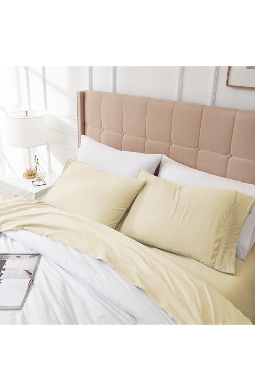 Southshore Fine Linens Premium Collection Pleated Extra Deep Pocket Sheet Set In Off White