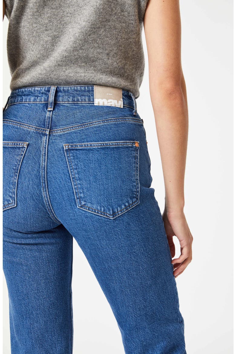 Savannah High Waist Crop Relaxed Straight Leg Jeans, Alternate, color, RECYCLED BLUE