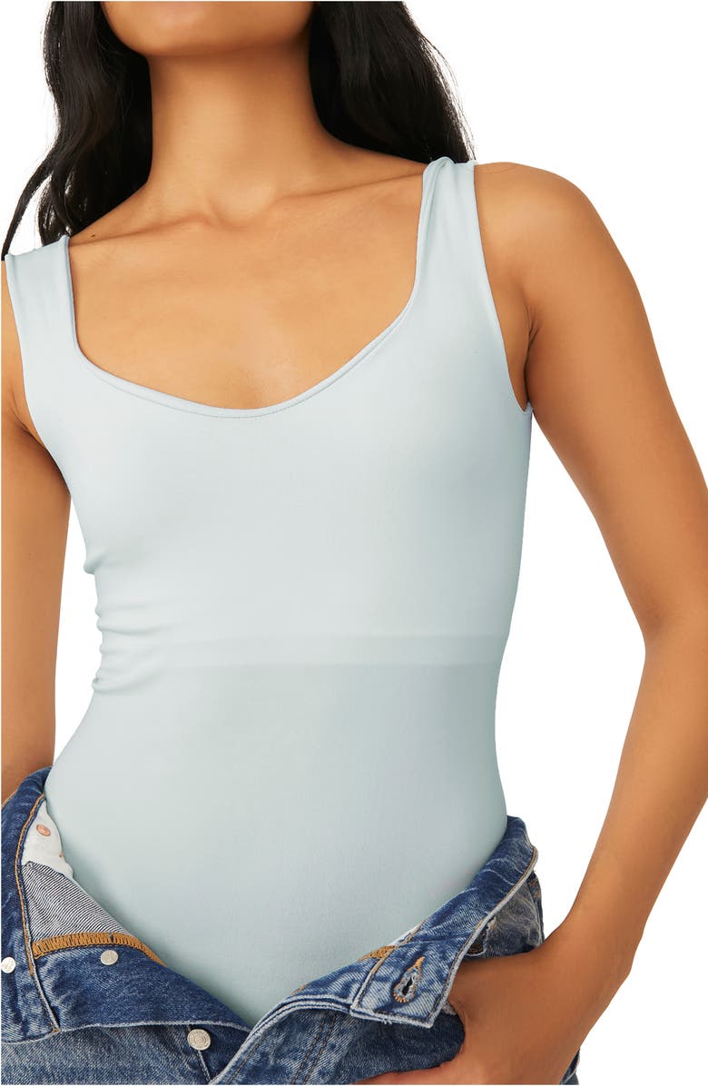Free People Clean Lines Tank Bodysuit, Alternate, color, 