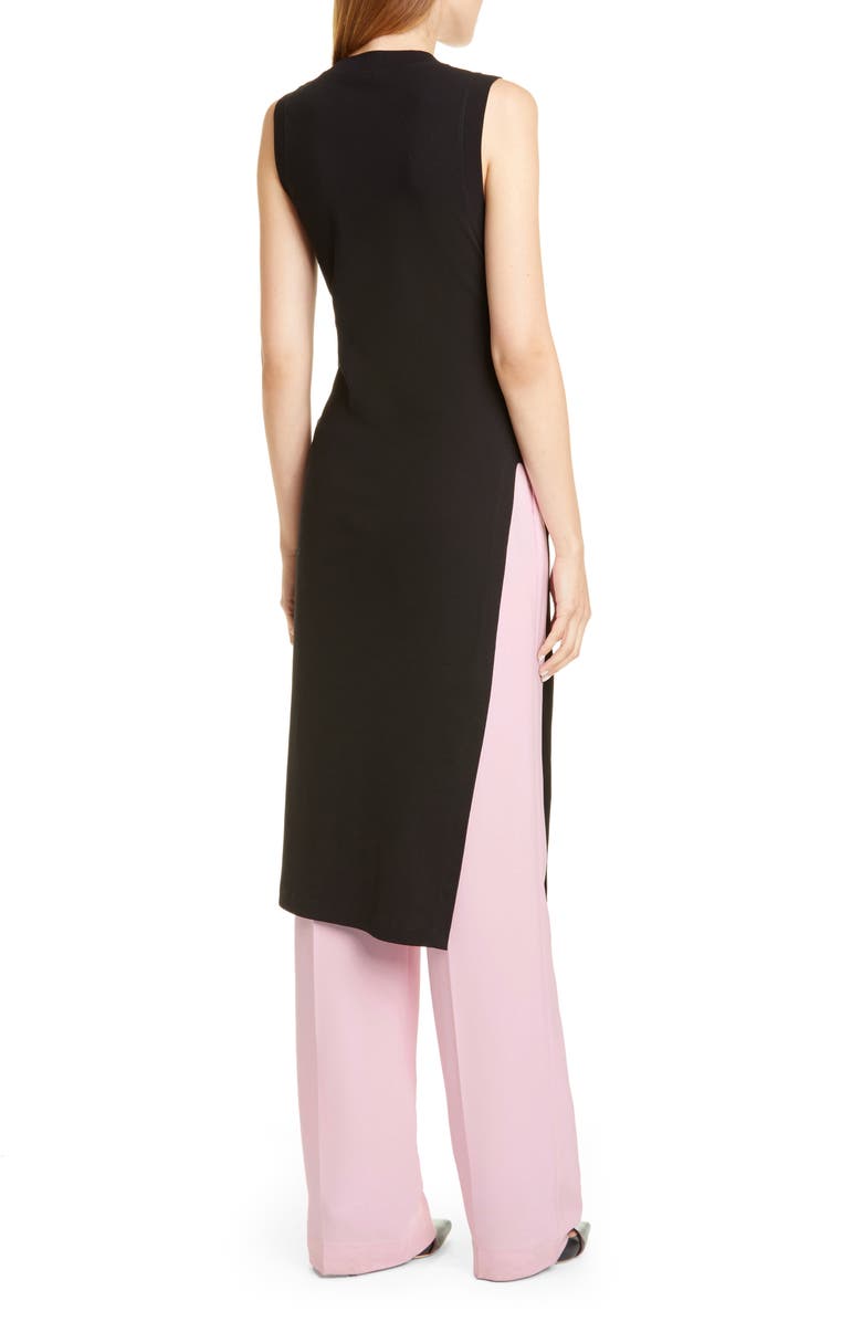 Rosetta Getty Side Split Rib Cotton Jersey Top, Alternate, color, 