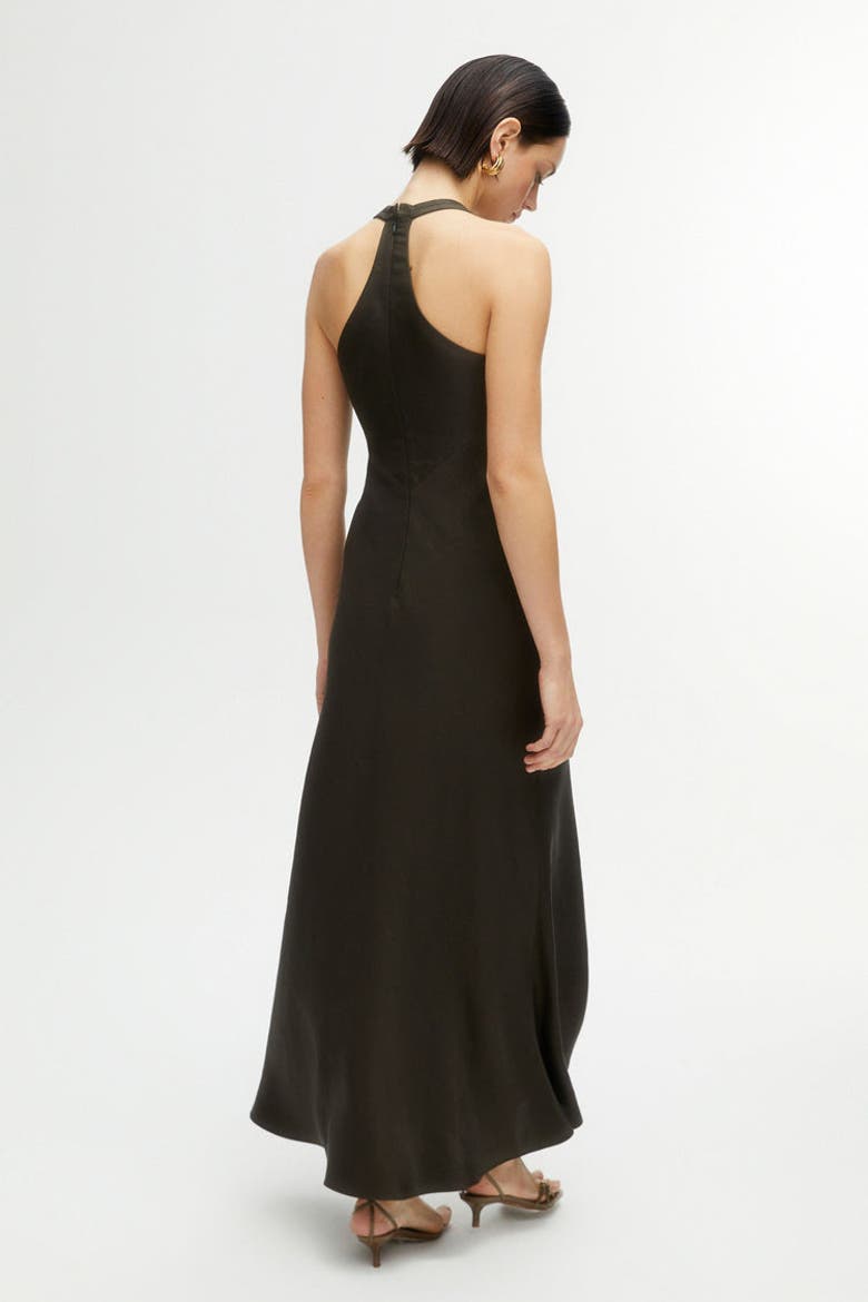 Cut-Out Midi Dress, Alternate, color, Khaki