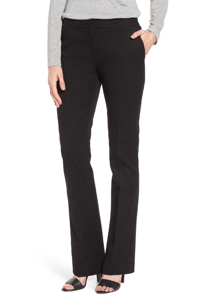 Nordstrom Signature Stretch Blend Slim Flare Leg Pants, Main, color,