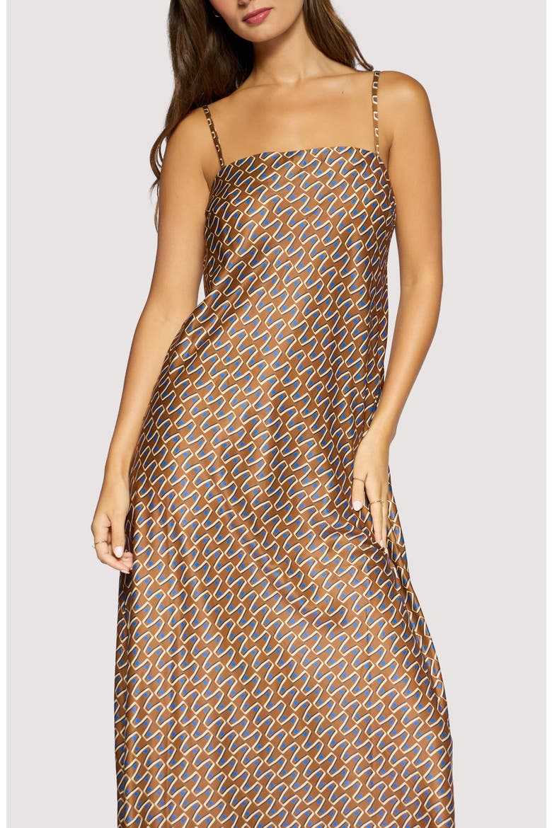 Nights in Capri Maxi Dress, Alternate, color, BROWN-MULTI