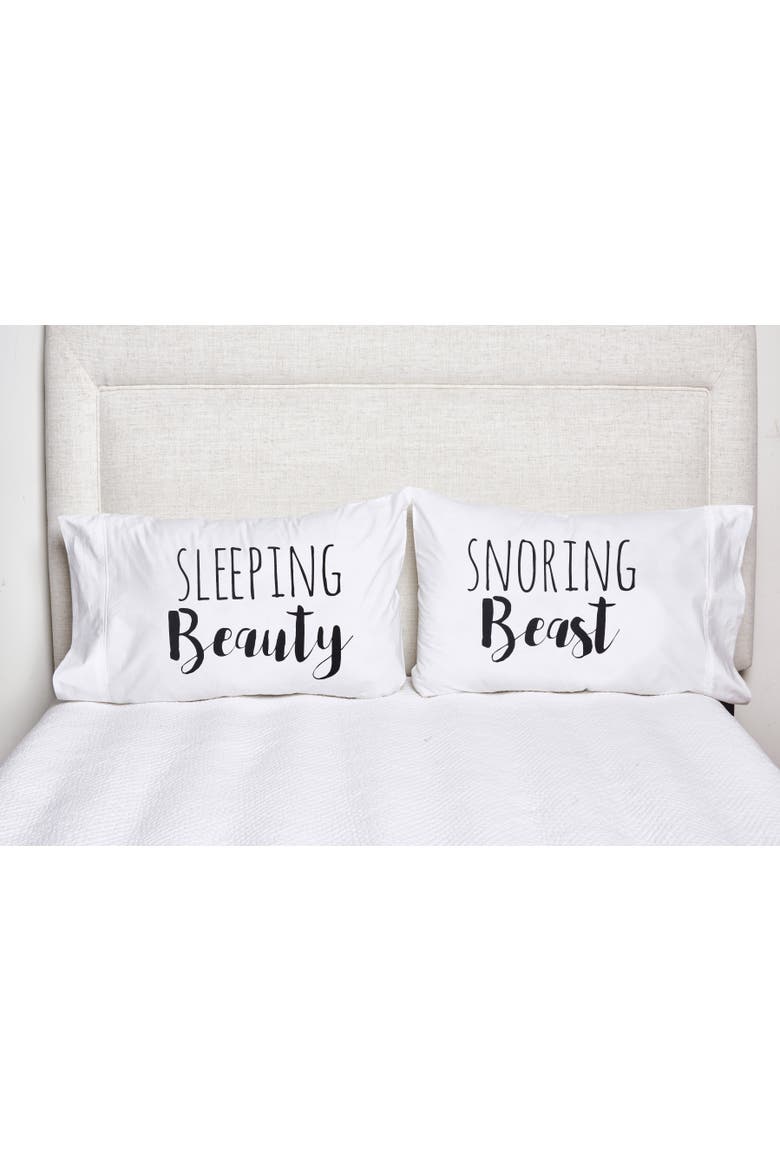20" x 20" Beauty and Beast Pillowcase Set, Alternate, color, White