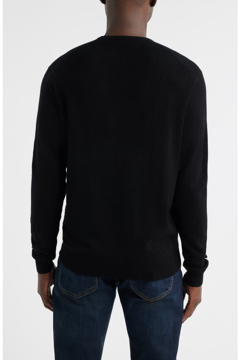 Crown Heritage Cashmere V-Neck Sweater, Alternate, color, BLACK