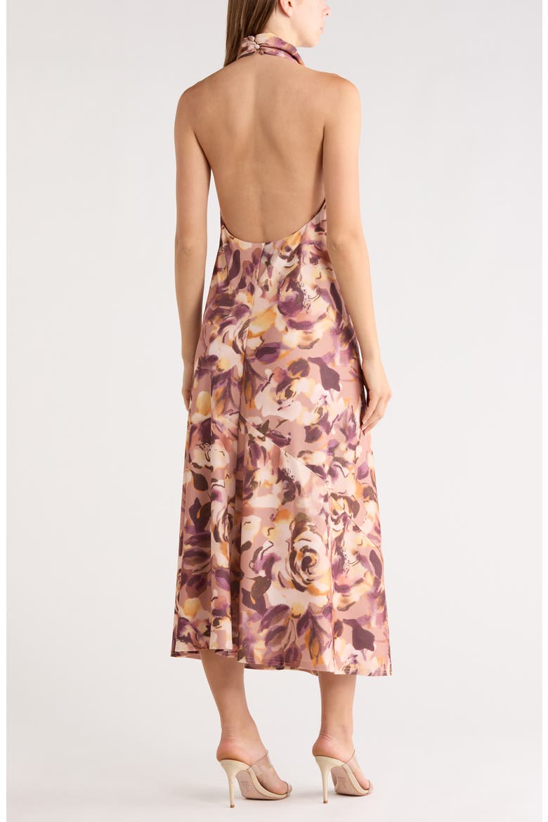 Jersey Halter Dress, Alternate, color, BLUSH FLORAL