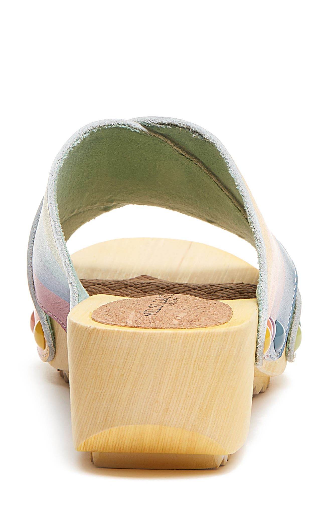 Gear Clog Slide Sandal, Alternate, color, RAINBOW MULTI LEATHER
