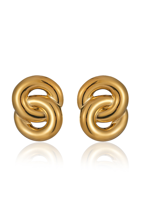 Rosalía Gold-Toned Baroque Copper Earrings