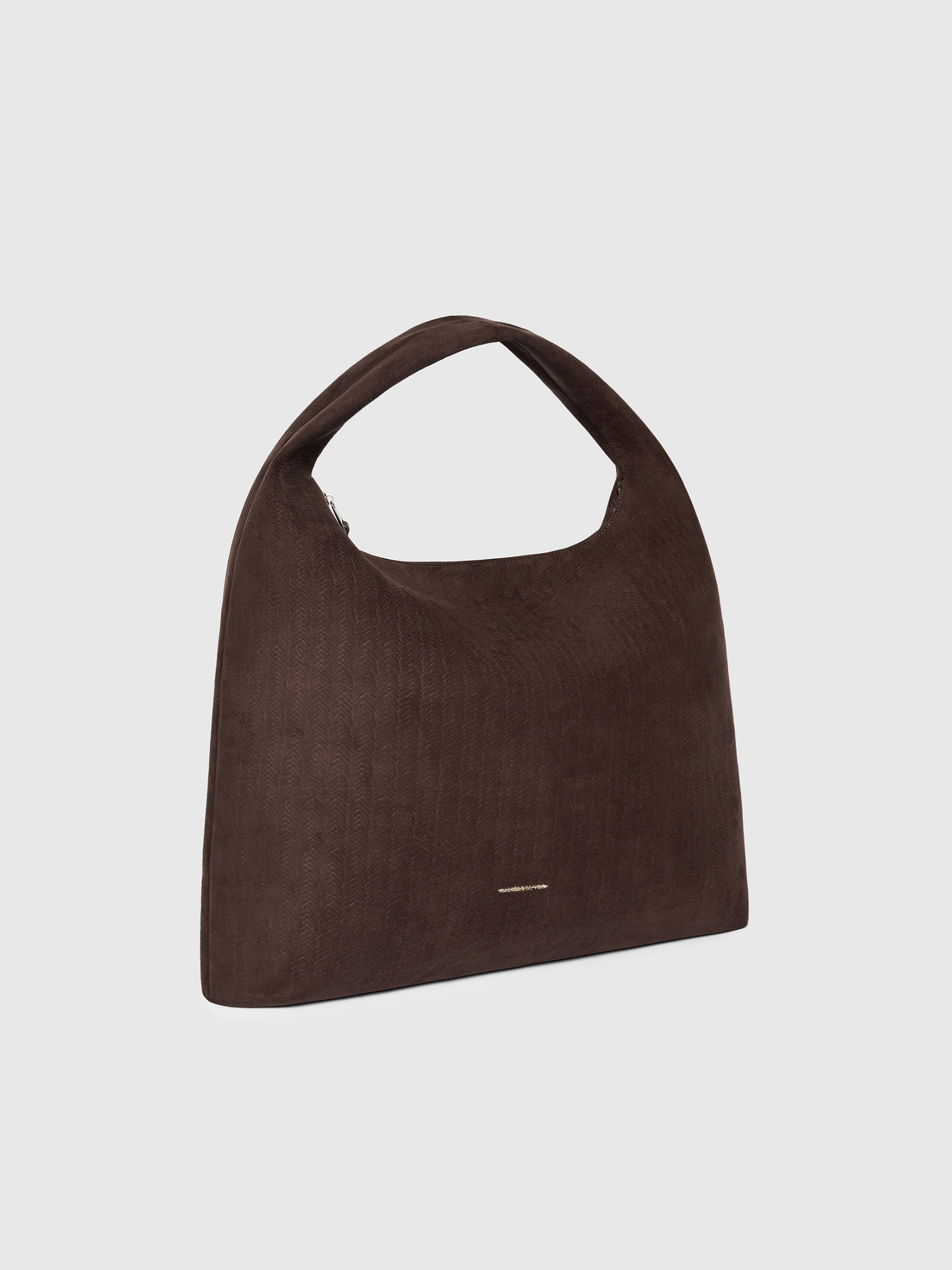 Manière De Voir Aubin Braided Suede Hobo Bag, Alternate, color, Brown