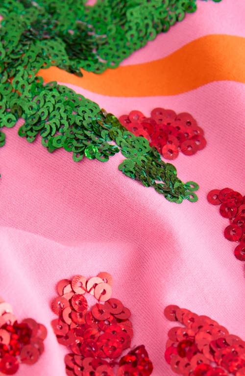 Shop Next Kids' Strawberry Sequin Embellished Cotton Graphic T-shirt In Pink