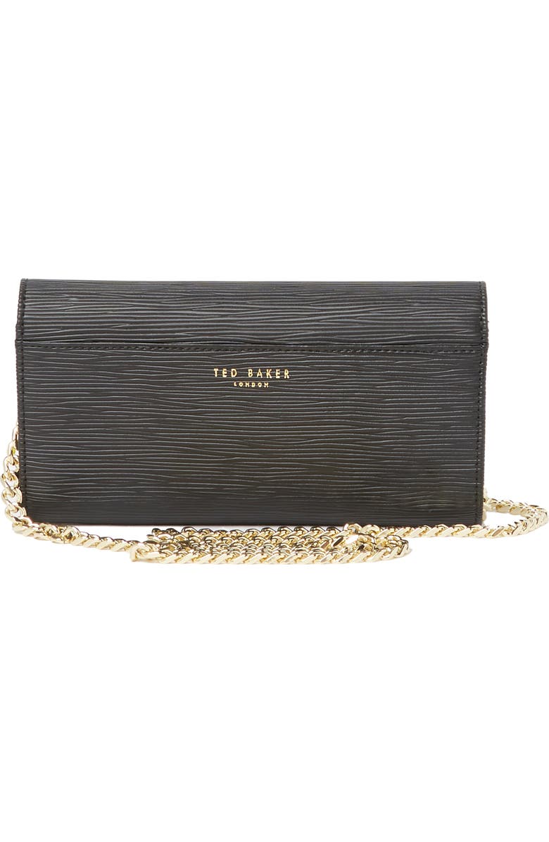 Ted Baker London Zea Bow Matinee Leather Crossbody Clutch, Alternate, color,