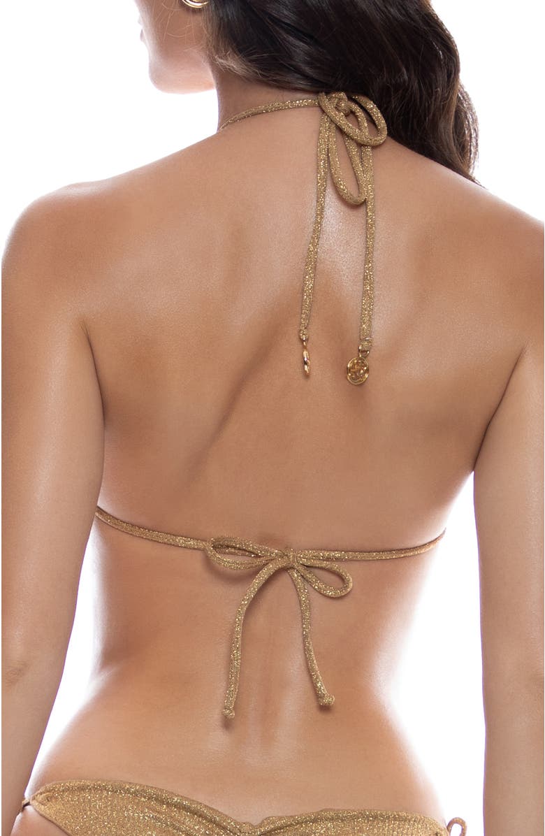 Luli Fama Rings Cut Out Triangle Top, Alternate, color, Gold