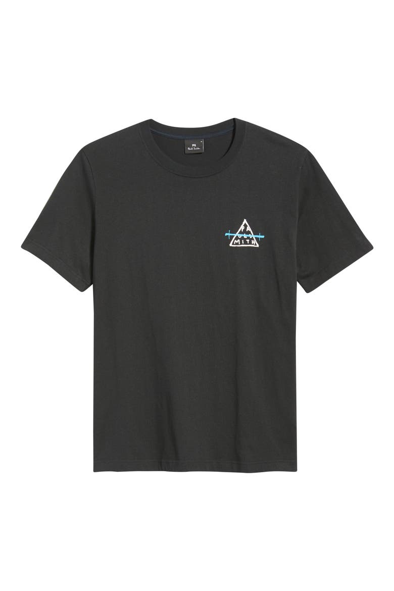 Regular Fit Triangle Organic Cotton Graphic T-Shirt, Alternate, color, BLACK