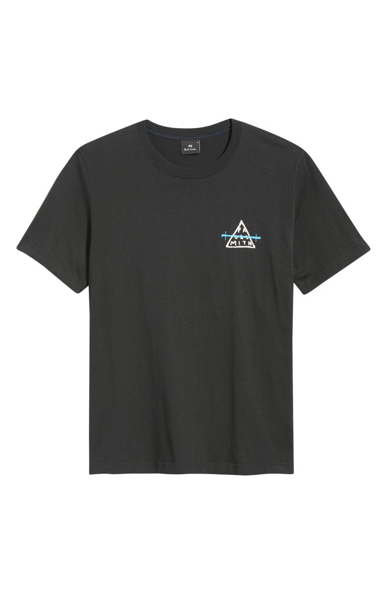 PS Paul Smith Regular Fit Triangle Organic Cotton Graphic T-Shirt, Alternate, color, Black