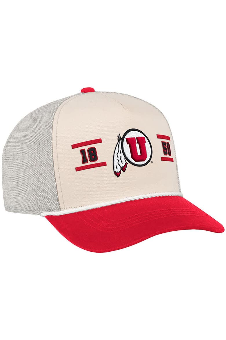 Men's Colosseum  Natural Utah Utes Frank Podium Adjustable Hat, Alternate, color, Natural