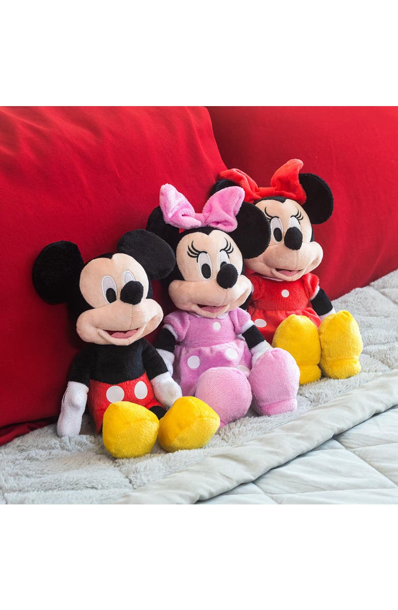 Toynk Disney Minnie Mouse 11 inch Child Plush Toy Stuffed Character Doll, Alternate, color, Red