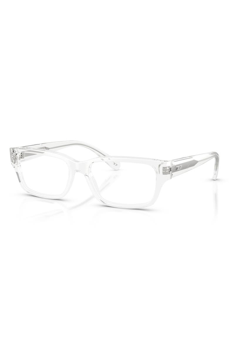DIESEL<sup>®</sup> 56mm Square Optical Glasses, Alternate, color, Shiny Cristal/ Demo