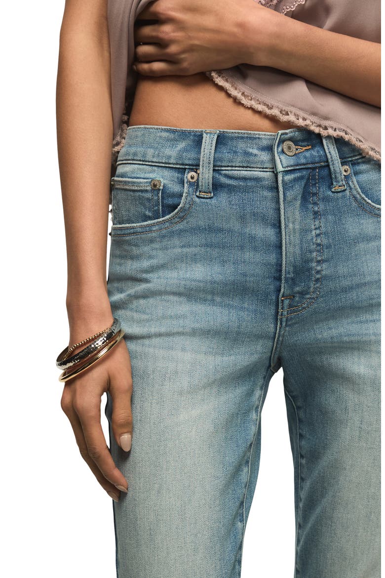 Stevie High Waist Flare Jeans, Alternate, color, HERE WE GO INDIGO WASH