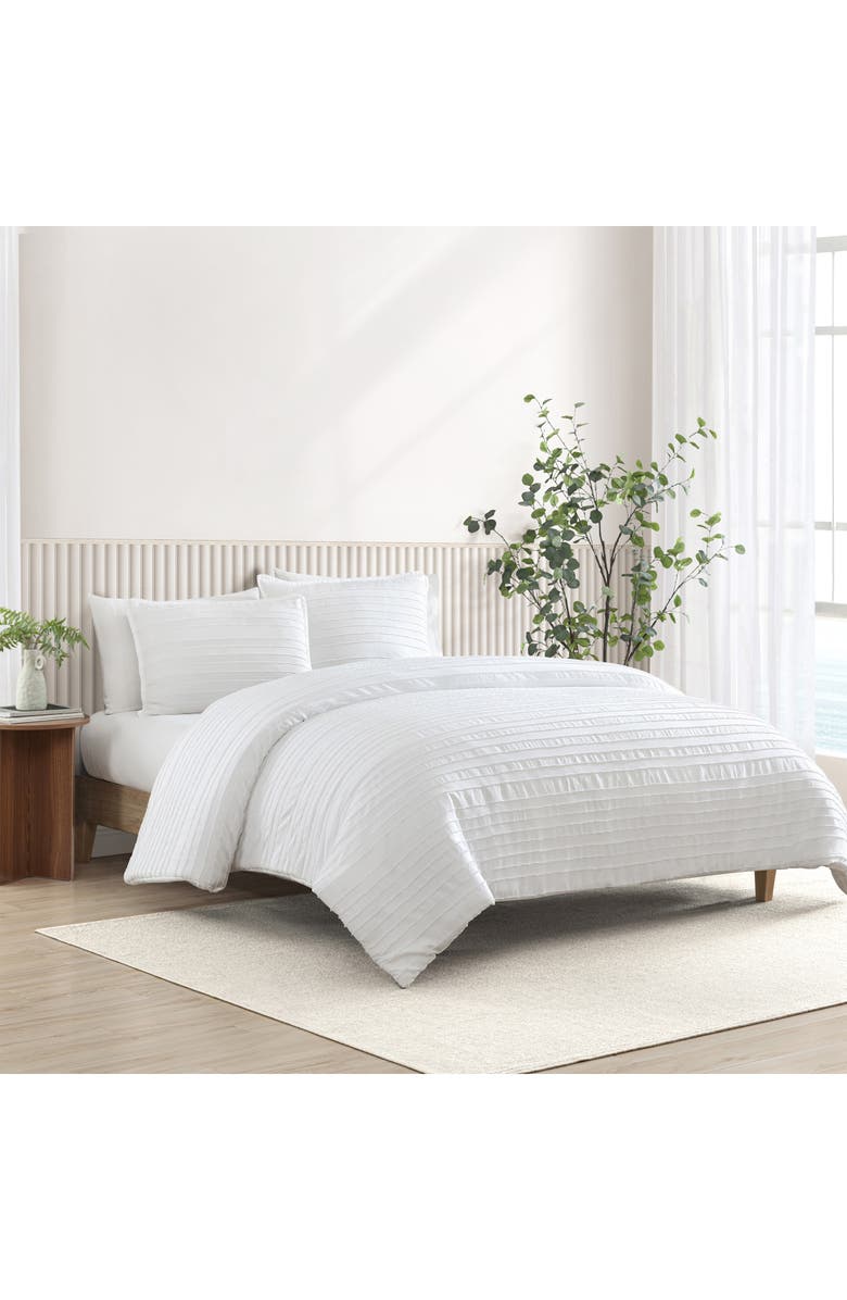 UGG<sup>®</sup> Devon Comforter & Shams Set, Alternate, color, Bright White Texture Stripe