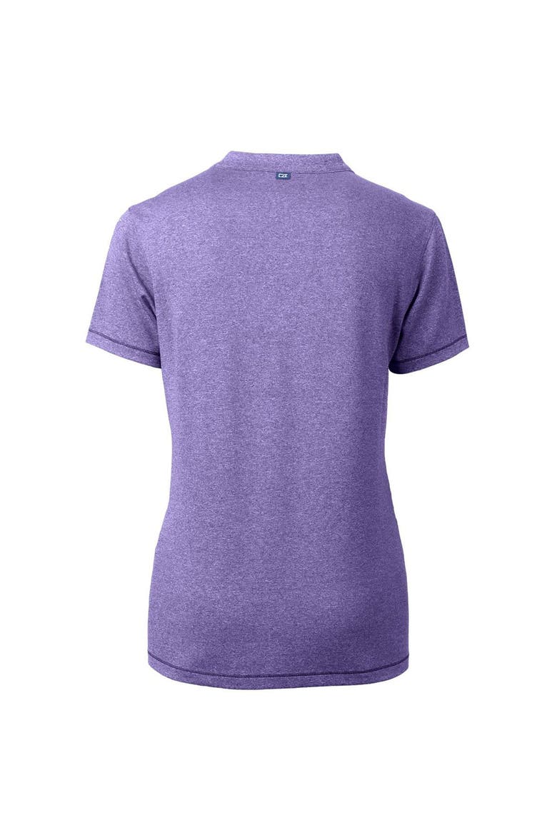 Women's Cutter & Buck Heather Purple TCU Horned Frogs Forge Blade V-Neck Top, Alternate, color, Heather Purple