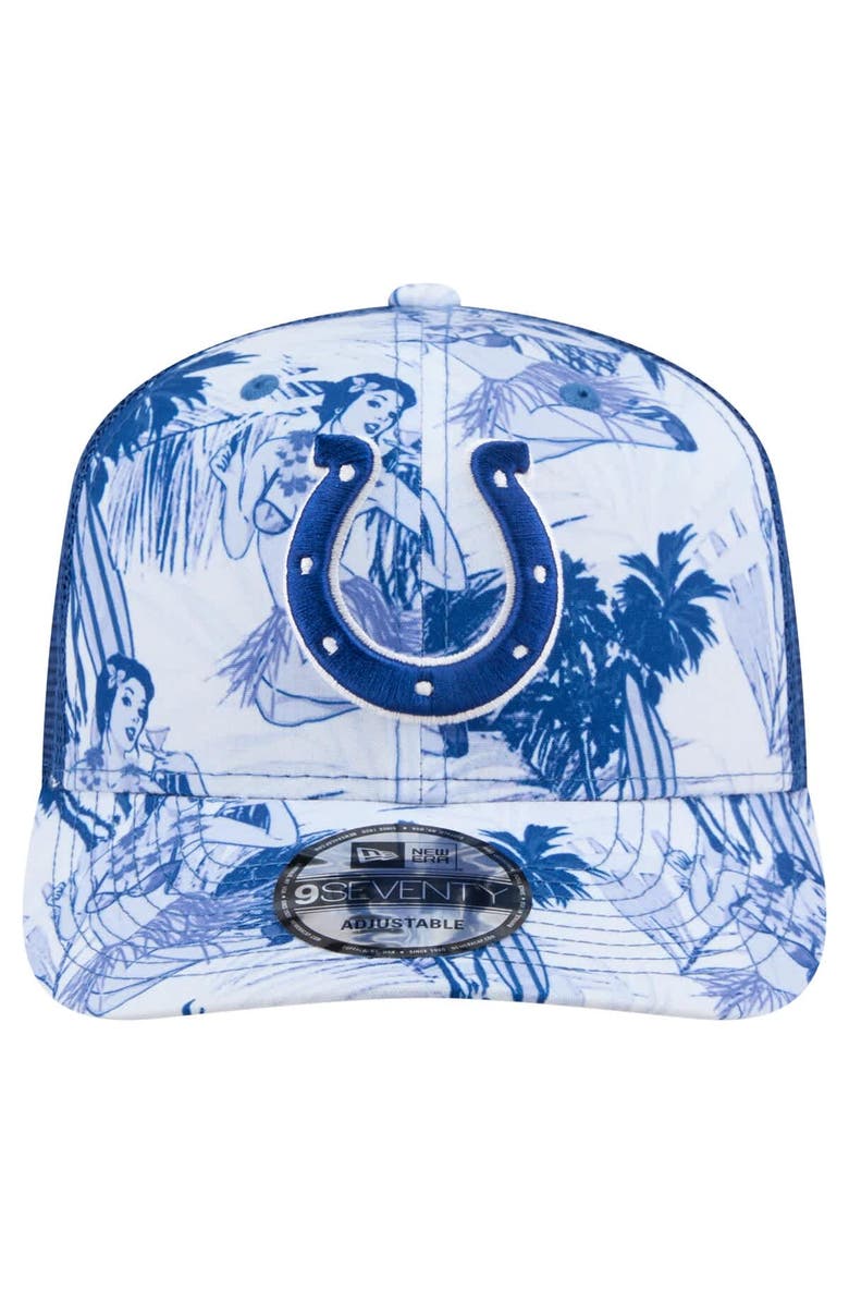 New Era Men's New Era Royal Indianapolis Colts Hula 9SEVENTY Adjustable Trucker Hat, Alternate, color, 