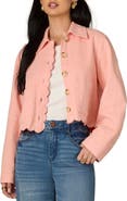 Wit & Wisdom Scallop Detail Cotton Crop Jacket