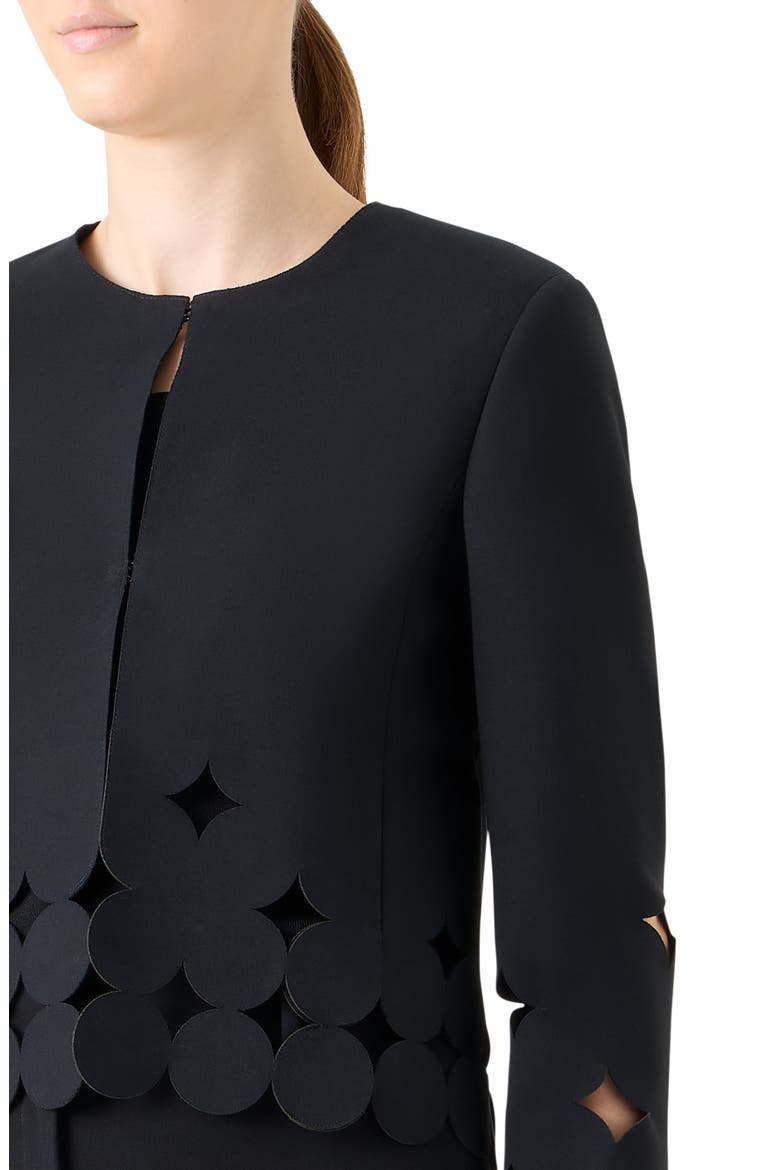 Dot Cutout Cardigan, Alternate, color, BLACK